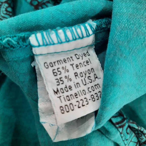 Tianello 90s turquoise button down blouse - excellent condition - Picture 12 of 12